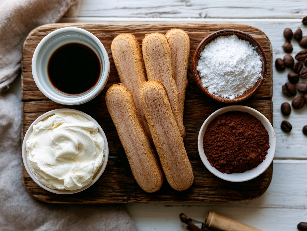 Zutaten Zuckerfreies Tiramisu im Glas