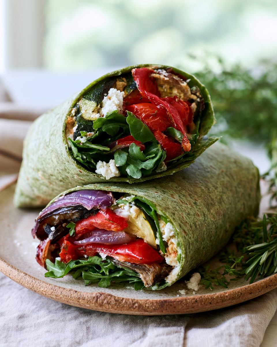Veggie-Wrap mit Hummus